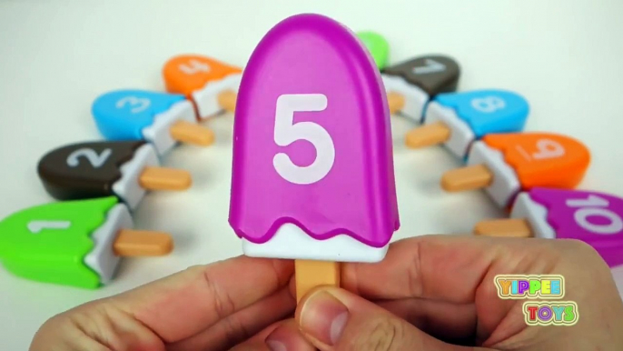 Learn Numbers Counting 1-10 for Toddlers Kids Children with Ice Cream Popsicle