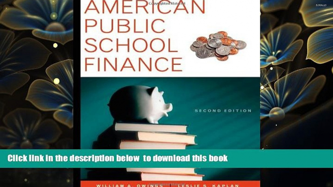 PDF  American Public School Finance William Owings Pre Order