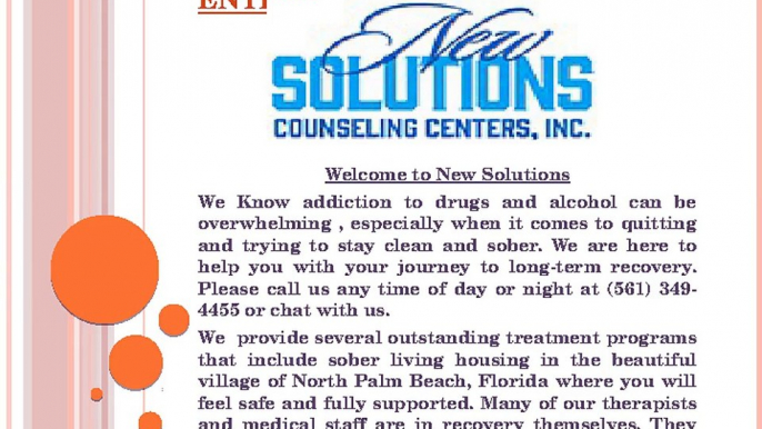 Alcohol and Drug Addiction Treatment | New Solutions Counseling Centers