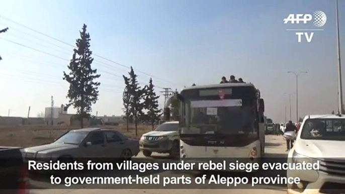 Villages under rebel siege evacuated to Aleppo province