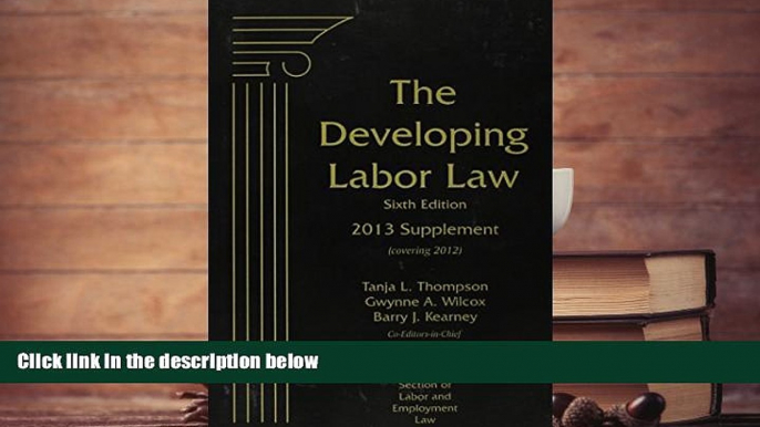 PDF [FREE] DOWNLOAD  The Developing Labor Law: 2013 Cumulative Supplement [DOWNLOAD] ONLINE