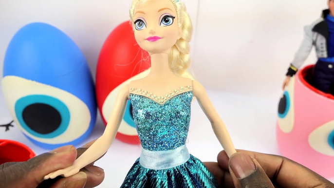 5 GIANT SURPRISE EGGS Elsa Frozen Eyes Play Doh Disney Frozen Best Surprise Toys Dolls