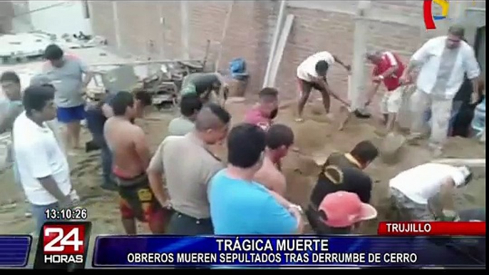 Trujillo: dos obreros mueren sepultados tras derrumbe