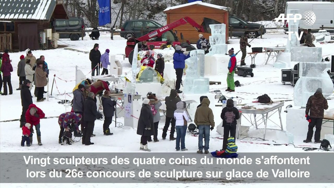 26e édition du concours de sculpture sur glace de Valloire