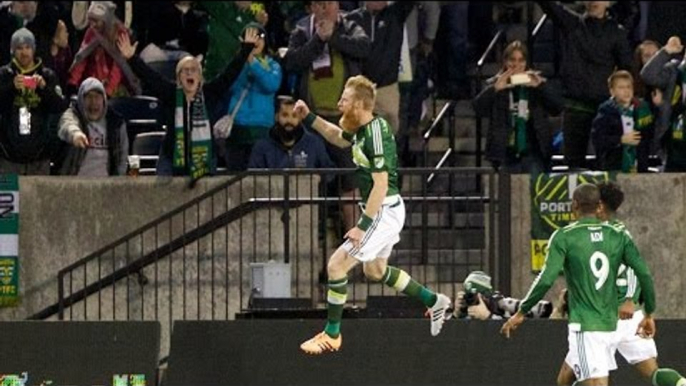 GOAL: Nat Borchers breaks the deadlock to put the Timbers ahead
