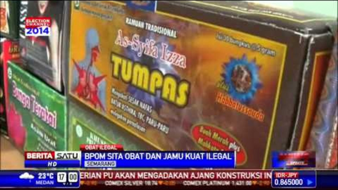 BPOM Sita Jamu dan Obat Kuat Ilegal Senilai Rp 4 M