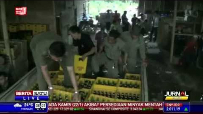 Satpol PP Gerebek Gudang Miras di Gebang Raya Tangerang