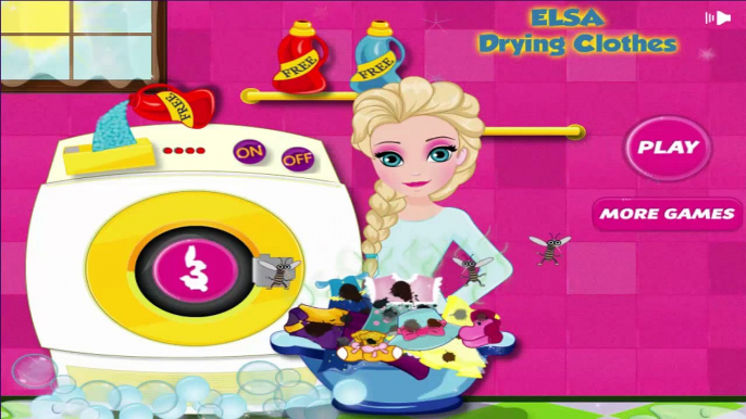 Elsa Drying Clothes - Frozen Games To Play - totalkidsonline