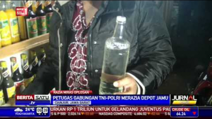 Petugas Gabungan Merazia Depot Jamu di Cianjur