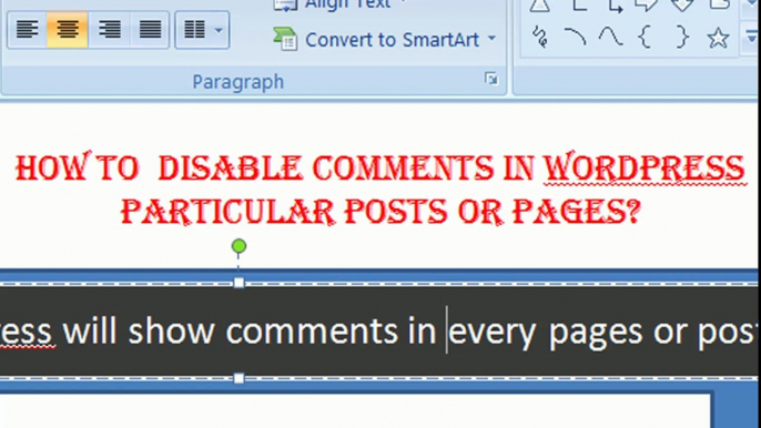 How to Disable Comments in Any Posts or Pages in Wordpress