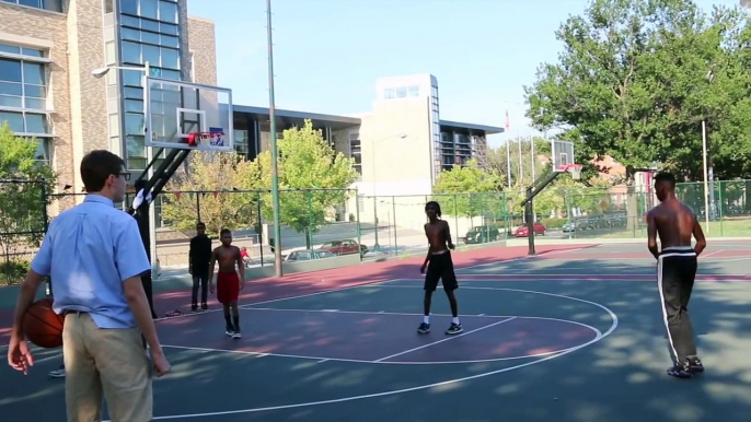 Nerd Plays Basketball In The HOOD!