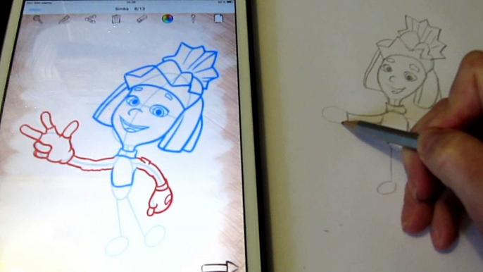 Как нарисовать для детей. Рисуем Фиксики Симка. How to draw for children How to Draw Fixiki Simka