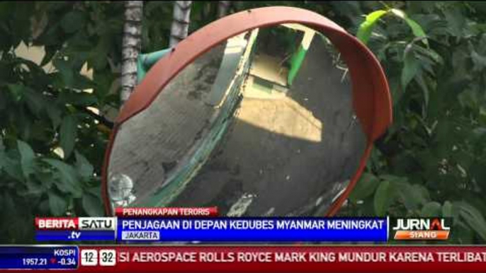 Penjagaan Di Depan Kedubes Myanmar Meningkat