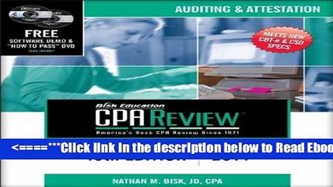 Read Bisk CPA Review: Auditing   Attestation, 40th Edition (CPA Comprehensive Exam Review-