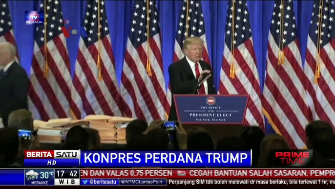 Konferensi Pers Perdana Donald Trump