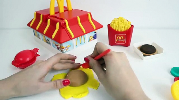 Play Doh McDonalds Restaurant Playset Make Burgers IceCream French Fries Chicken McNuggets Toy Food