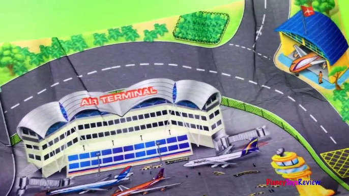 Speed Track Airport playmat with Airplanes Helicopters and Disney pixar planes Dusty Crophopper