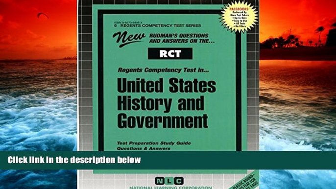 PDF [DOWNLOAD] UNITED STATES HISTORY AND GOVERNMENT (Regents Competency Test Series) (Passbooks)