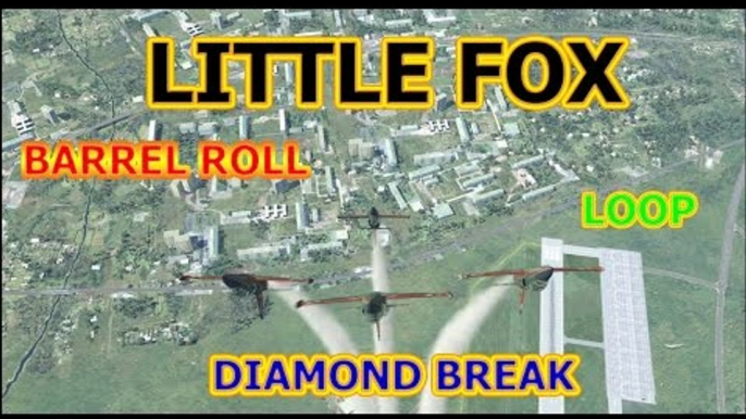 DCS World :  Little Fox  ฝึกซ้อมร่วมกับ Fox Rolling   ทำท่า barrel roll , LOOP ,  Diamond break