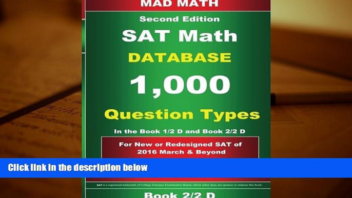 PDF [FREE] DOWNLOAD  Redesigned SAT/PSAT Math Database Book 2/2 (Mad Math) TRIAL EBOOK