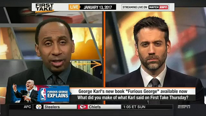 First Take - Stephen A Smith responds to George Karl comments on First Take