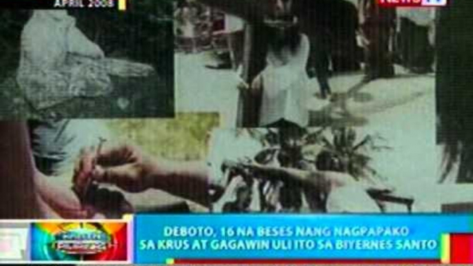 BP: Deboto, 16 na beses nang nagpapako sa krus at gagawin ulit ito sa Biyernes Santo sa Cebu