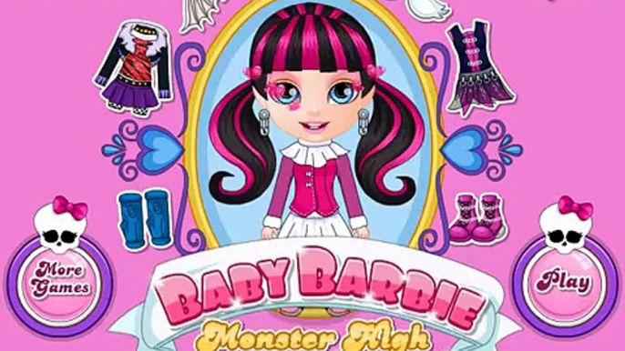 BARBIE Y LOS VESTIDOS DE MONSTER HIGH! - BABY BARBIE MEETS MONSTER HIGH! MONSTER HIGH COSTUMES!