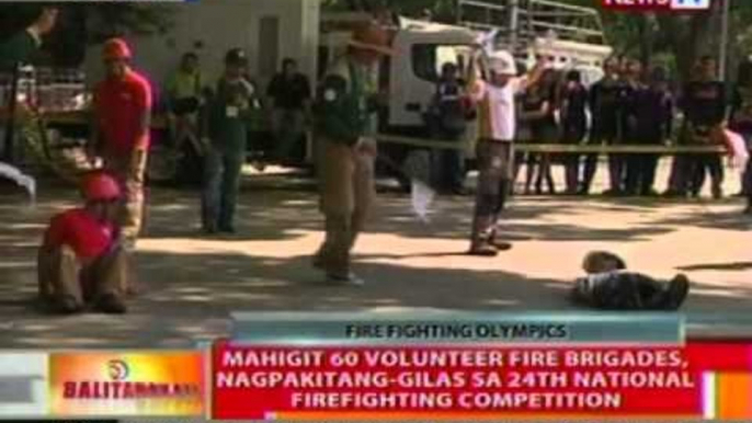 BT: Mahigit 60 volunteer fire brigades, nagpakitang-gilas sa 24th national firefighting competition