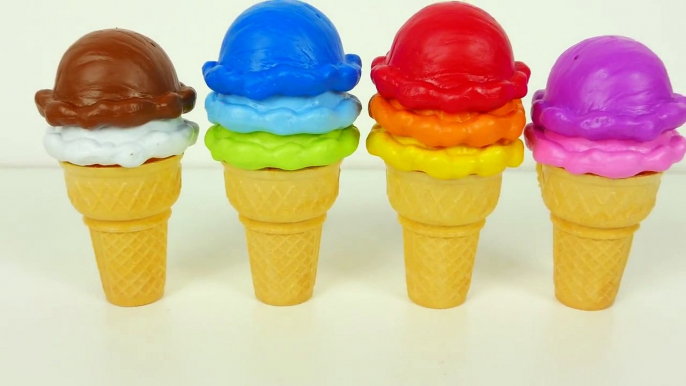 Ice Cream Cones Surprise Toys Learn Colors for Toddlers and Children