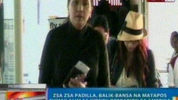 NTG: Zsa Zsa Padilla, balik-bansa na matapos sumailalim sa kidney operation sa Amerika