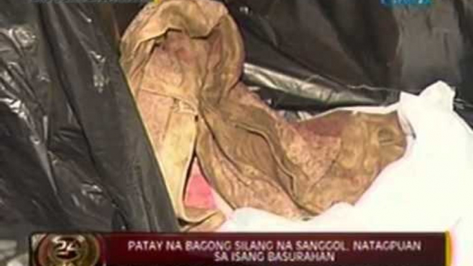 24 Oras: Patay na bagong silang na sanggol natagpuan sa isang basurahan