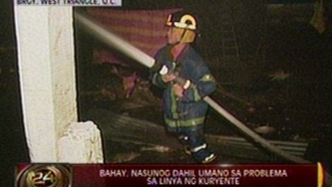 24 Oras: Bahay, nasunog dahil umano sa problema sa linya ng kuryente