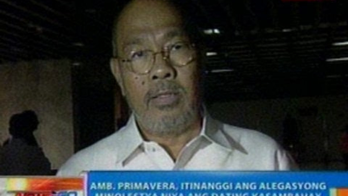 NTG: Amb. Primavera, itinanggi ang alegasyong minolestya niya ang dating kasambahay