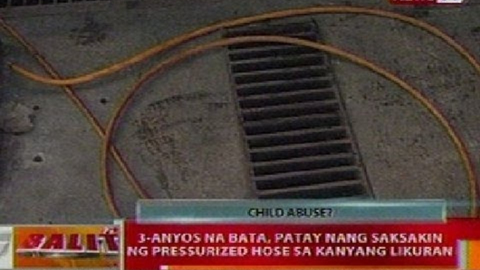 BT: 3-anyos na bata, patay nang saksakin ng pressurized hose ang kanyang likuran