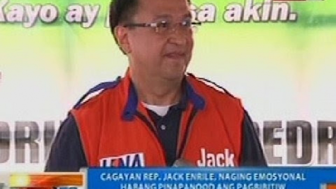 NTG: Rep. Jack Enrile, naging emosyonal habang pinapanood ang pagbibitiw ng kanyang ama