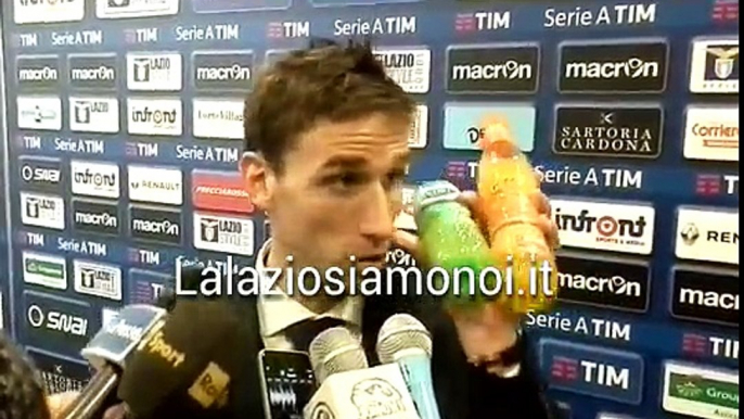 LUCAS BIGLIA - MIXED ZONE - LAZIO ATALANTA 15 GENNAIO 2017