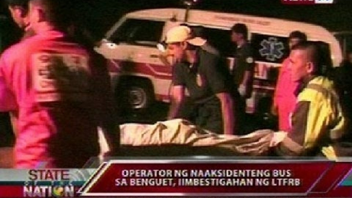 SONA: Operator ng nadisgrasyang tourist bus sa Benguet, iimbestigahan