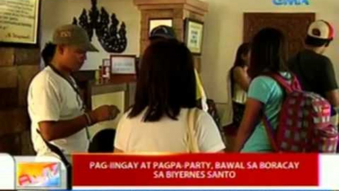 UB: Pag-iingay at pagpa-party, bawal sa Boracay sa Biyernes Santo