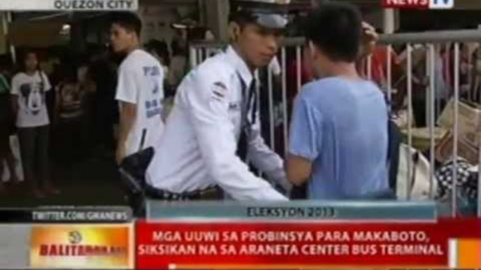 BT: Mga uuwi sa probinsya para makaboto, siksikan sa Araneta Center Bus Terminal