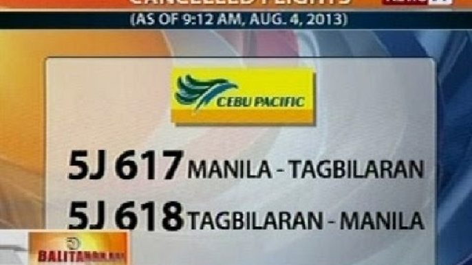 BT: Cancelled flights (Aug 4, 2013)