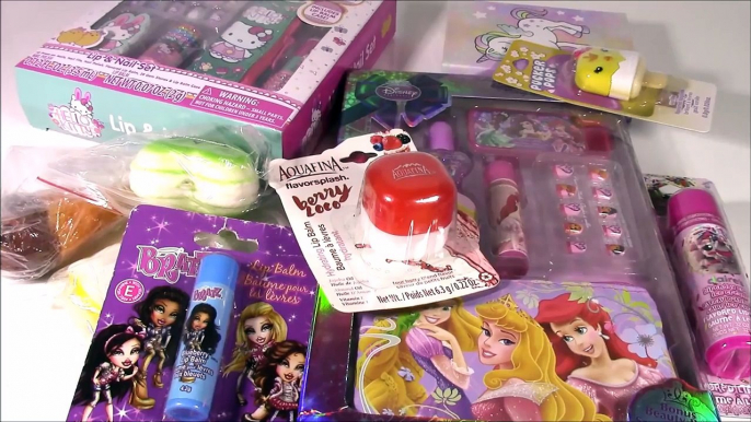 Makeup Beauty Bonanza 2! Lip Balm Hello Kitty Disney Princess Lip GLOSS! Fun Squishies!