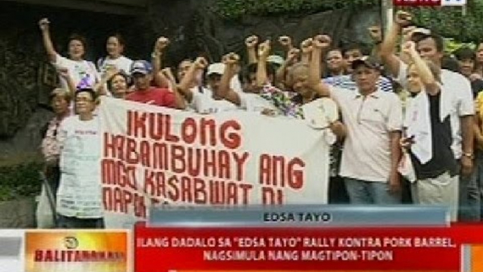 BT: Ilang dadalo sa 'EDSA Tayo' vs pork barrel, nagsimula nang magtipon-tipon