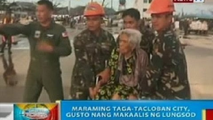 BP: Maraming taga-Tacloban City, gusto nang makaalis ng lungsod