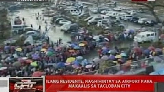 QRT: Ilang residente, naghihintay sa airport para makaalis sa Tacloban City