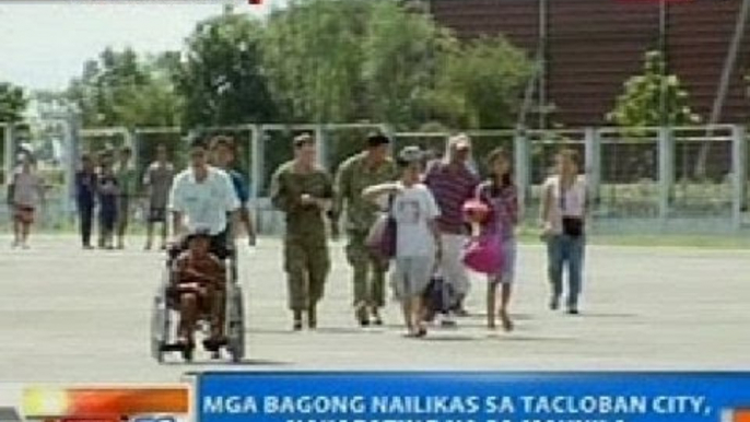 NTG: Mga bagong nailikas sa Tacloban City, nakarating na sa Maynila