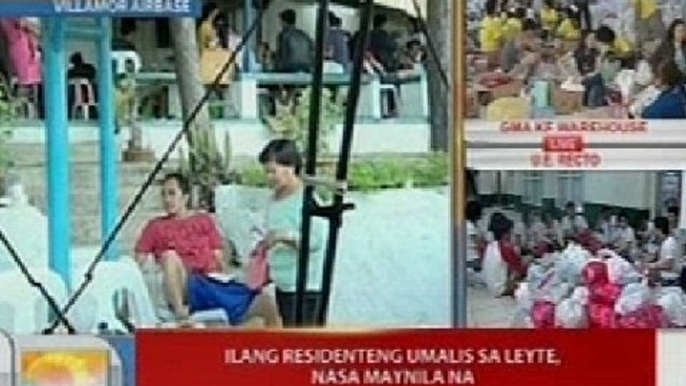 UB: Ilang residenteng umalis sa Leyte, nasa Maynila na