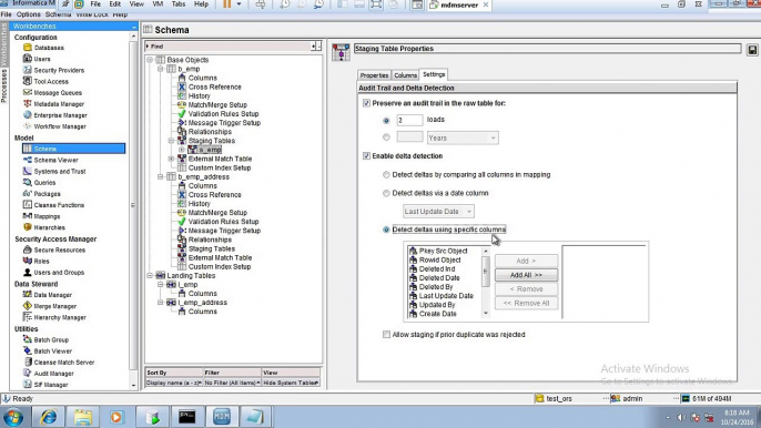 Informatica MDM 10.1 Online Training _ Stage job Raw tables Reject tables and PRL tables