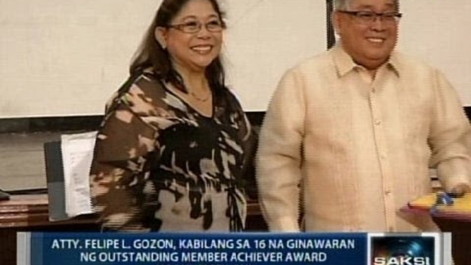 Saksi: Atty. Gozon, kabilang sa 16 na ginawaran ng Outstanding Member Achiever Award