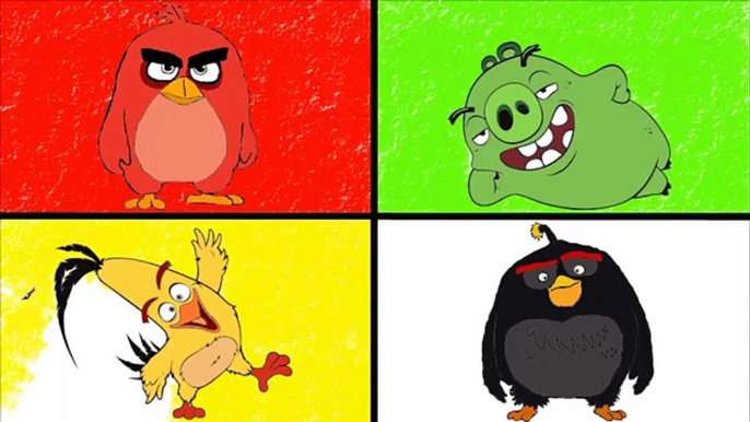 Angry Birds Coloring Pages For Learning Colors - Angry Birds Movie Coloring Book