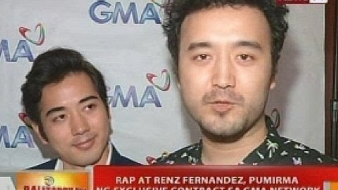 BT: Rap at Renz Fernandez, pumirma ng exclusive contract sa GMA Network